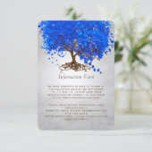 Invitation Arbre Royal Blue Heart Leaf (Debout devant)