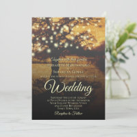 Arbre rustique avec cordes de lumière Mariage élég