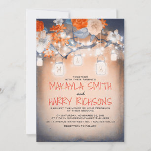 Invitation Arbre rustique et éclat Mariage de automne de jarr