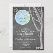 Invitation Arbre rustique et Mariage de lune (Devant)