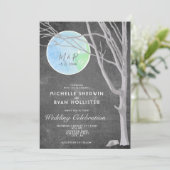 Invitation Arbre rustique et Mariage de lune (Debout devant)
