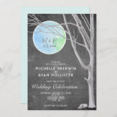 Invitation Arbre rustique et Mariage de lune (Devant / Derrière)