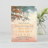 Invitation arbre rustique & inséparables phares à cordes mari (Debout devant)