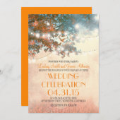 Invitation arbre rustique & inséparables phares à cordes mari (Devant / Derrière)