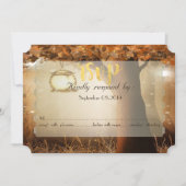 Invitation Arbre rustique vintage RSVP (Devant)