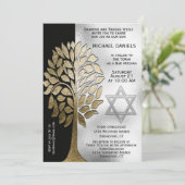 Invitation Arbre simple Bar Mitzvah (Debout devant)