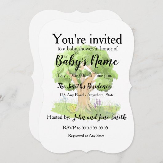 Invitation Arbre Storybook (Devant / Derrière)