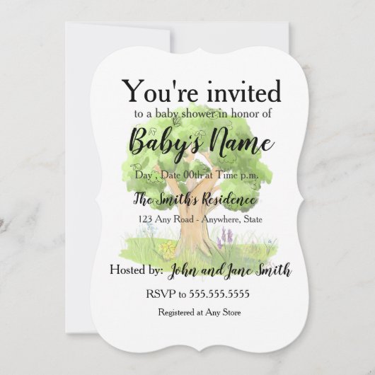 Invitation Arbre Storybook (Devant)