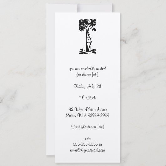 Invitation Arbre tordu de la chirurgie orthopédique (Devant)