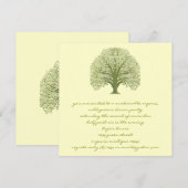 Invitation Arbre Tourbillon Olive (Devant / Derrière)
