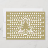 Invitation Arbre Trimming Christmas Party Gold/Polices blanch (Dos)