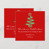 Invitation Arbre X-Mas de Noël (Devant / Derrière)