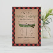 Invitation Arbres à feuillage persistant + Mariage de plaid (Debout devant)