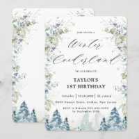 Arbres alpins chic Hiver Onederland 1er anniversai