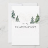 Invitation Arbres & Bébé Bleu Neige C'est Froid Douche Extéri (Dos)