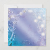 Invitation Arbres bleus mystiques Anniversaire de mariage (Dos)