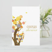 Invitation Arbres colorés artistiques Mariage Couples Douche (Debout devant)