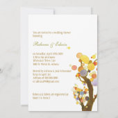 Invitation Arbres colorés artistiques Mariage Couples Douche (Dos)
