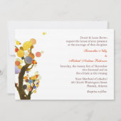 Invitation Arbres d'amour rustiques Mariage vert olive (Dos)