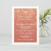 Invitation Arbres d'automne | Blanc et corail | Mariage monog (Debout devant)