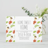 Invitation Arbres d'automne modernes et Fête du réchauffement (Debout devant)