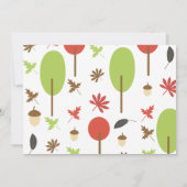 Invitation Arbres d'automne modernes et la fête du réchauffem (Dos)