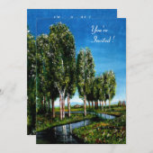 INVITATION ARBRES DE BIRCH EN TOSCANE (Devant / Derrière)