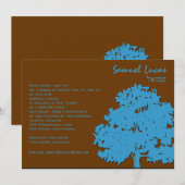 Invitation Arbres de bleu de Samuel Lucas d'invitation de (Devant / Derrière)