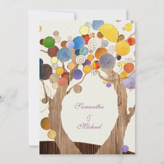 Invitation Arbres de campagne modernes Mariage de Ranch rusti (Devant)