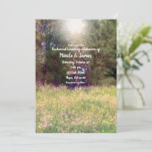 Invitation Arbres de la forêt enchantée florale de printemps  (Debout devant)