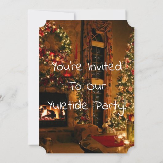 Invitation arbres de la maison et cheminée (Devant)