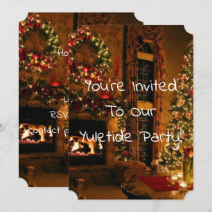 Invitation arbres de la maison et cheminée