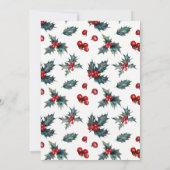 Invitation Arbres de Noël de Fête de Mariage d'Hiver de Baies (Dos)