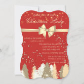 Invitation Arbres de Noël, fête de Noël de Red Company (Devant)