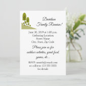 Invitation Arbres de vert olive de la Réunion de famille (Debout devant)