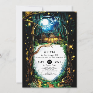 Invitation Arbres enchantés Bois Anniversaire