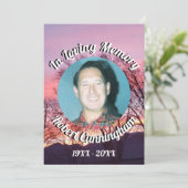 Invitation Arbres et rose violet coucher de soleil Photo Amou (Debout devant)