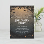 Invitation Arbres foncés et chauves-souris Poème Déplaisant H (Debout devant)