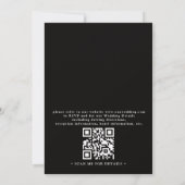 Invitation Arbres forestiers pin bois rustique code QR mariag (Dos)