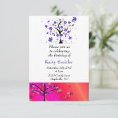 Invitation Arbres lunaires remplis de fleurs (Debout devant)