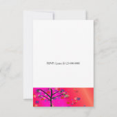 Invitation Arbres lunaires remplis de fleurs (Dos)