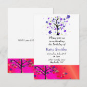 Invitation Arbres lunaires remplis de fleurs (Devant / Derrière)