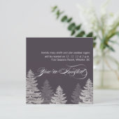 Invitation Arbres modernes gris d'invitations de mariage (Debout devant)