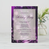 Invitation Arbres pourpres et ornements de Noël Fête (Debout devant)