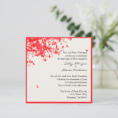 Invitation Arbres rouges et oiseaux (Debout devant)