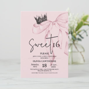 Invitation Arc 16e Anniversaire ⎮Moderne Rose Sweet 16