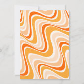 Invitation Arc à fleurs rétro Orange Peach Anniversaire (Dos)