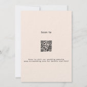 Invitation Arc à roulettes rose Floral QR RSVP mariage de lux (Dos)