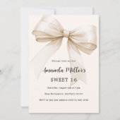 Invitation Arc beige élégant Sweet 16 (Devant)