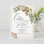 Invitation Arc blanc Clementine Little Cutie Baby shower (Debout devant)